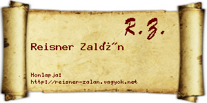 Reisner Zalán névjegykártya
